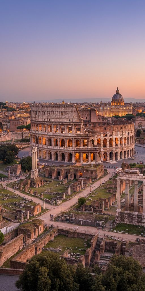 Coliseu de Roma ao entardecer